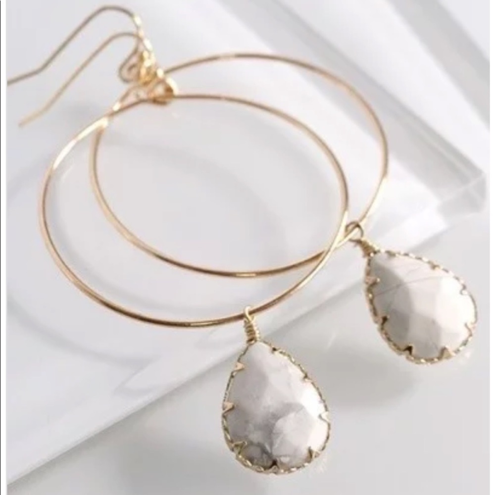 Howlite Hoops